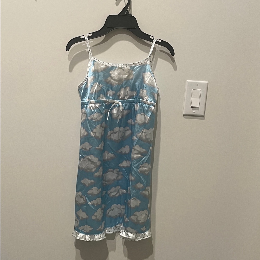 Nick & Nora Blue Cloud Chemise 3 piece